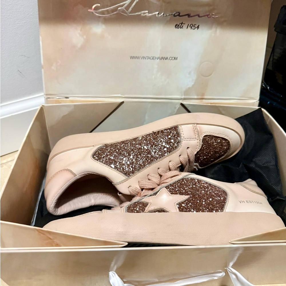 Vintage Havana Pink Glitter Sneakers - Picture 3 of 15